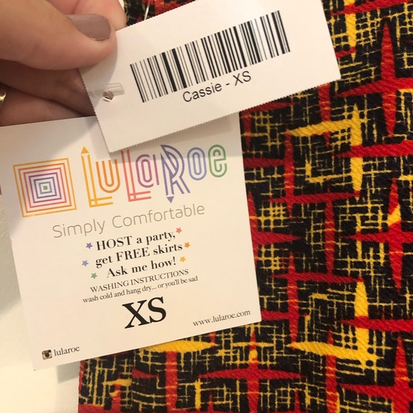NWT Lularoe Womens XS Cassie Skirt Square Stretch - Picture 2 of 5